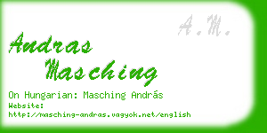 andras masching business card