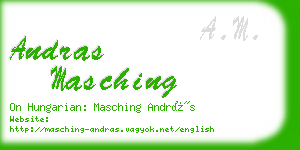 andras masching business card